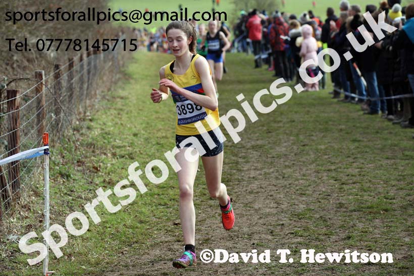 Girls under-15s 2019 British Athletics Inter Counties Cross Country, Prestwood Hall, Loughborough. Photo:  David T. Hewitson/Sports for All Pics